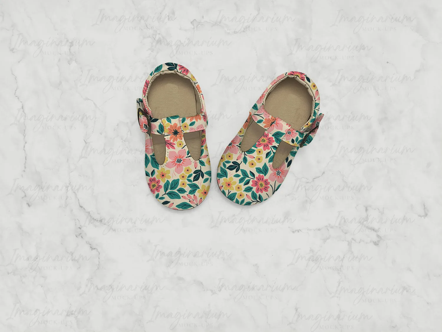 Mary Jane Shoes Mock Up, Realistic Baby Shoes Mockup for Procreate and Photoshop