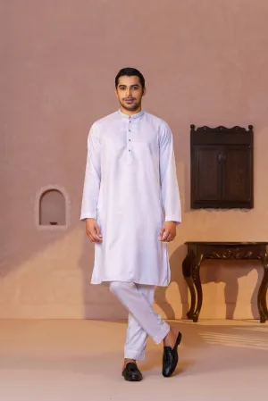 Mens White Karchupi Panjabi