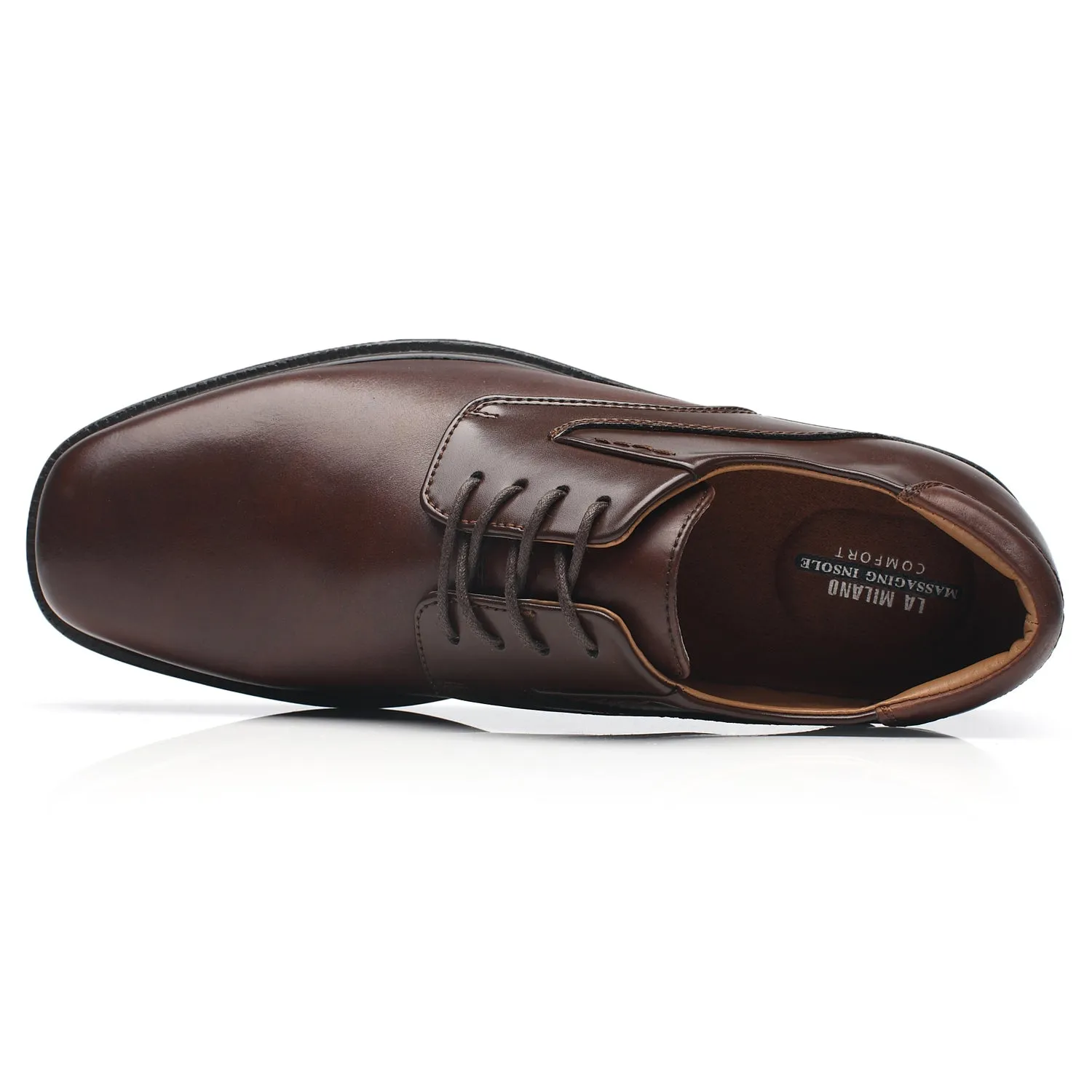 Men's Wide Width Oxford Shoes Wide-2-Brown