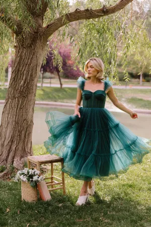Mia Dress - Forest Green
