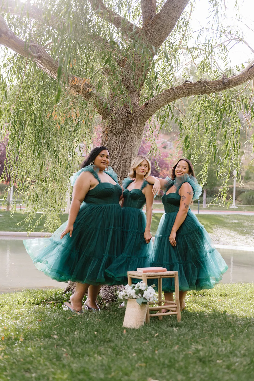 Mia Dress - Forest Green