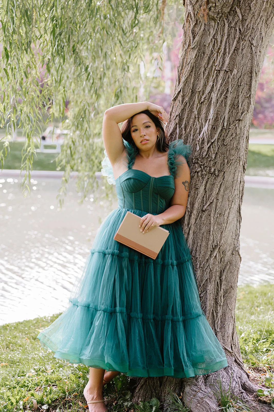 Mia Dress - Forest Green