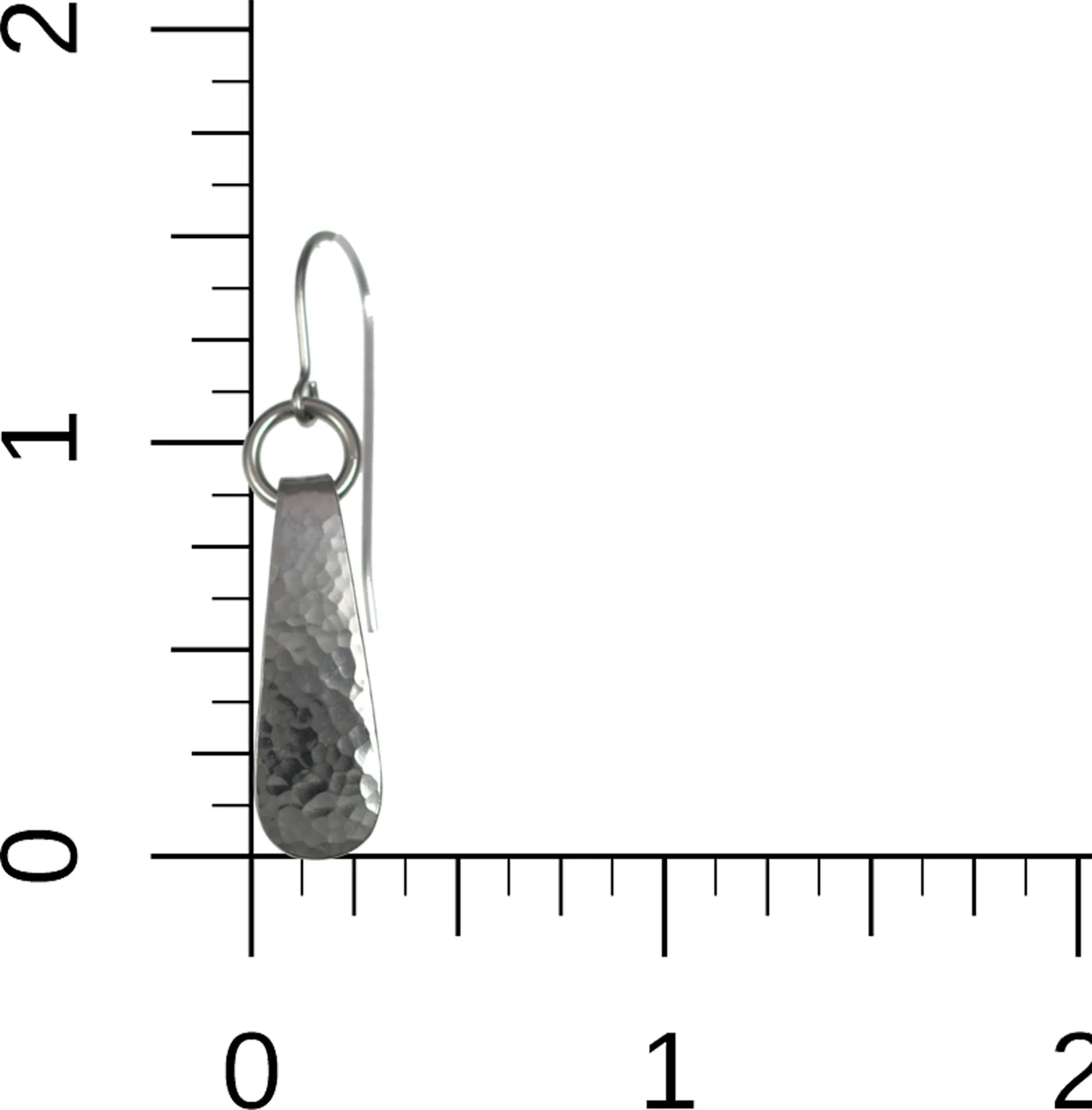 Mini Hammered Stainless Steel Drop Earrings