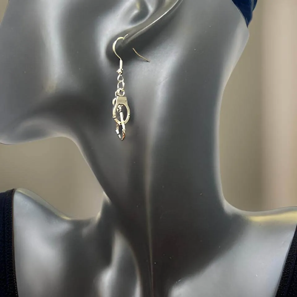Mini Handcuffs FREEDOM Shackles Earrings