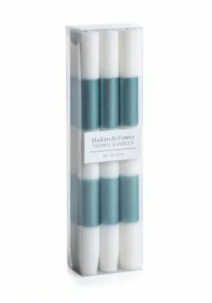 Modern & Festive Blue Formal Candles Set of 6