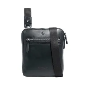 Momodesign Tracolla Business Logo in Pelle Nera