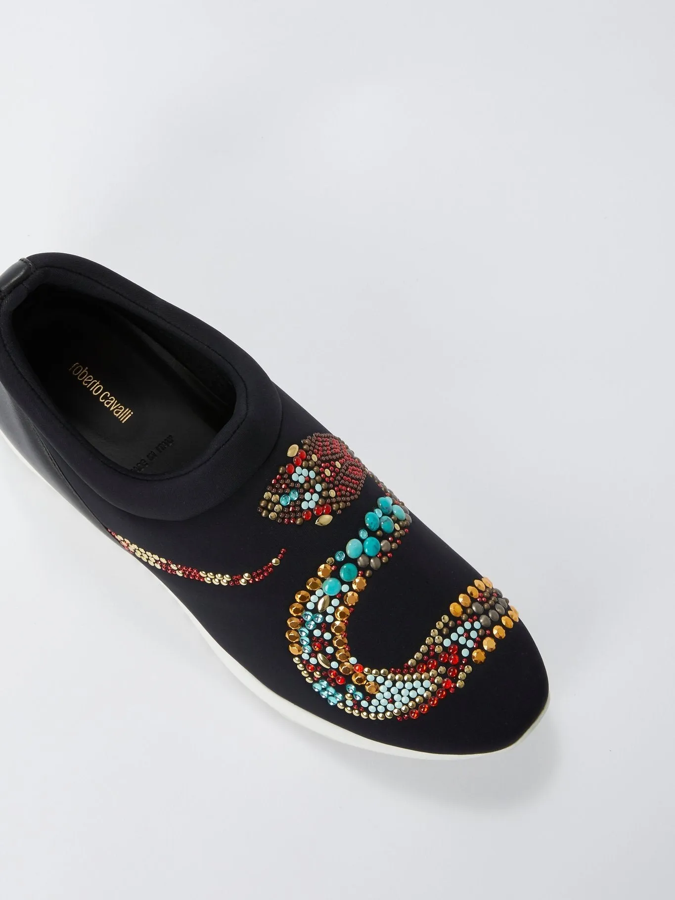 Multi-Stud Snake Slip On Sneakers