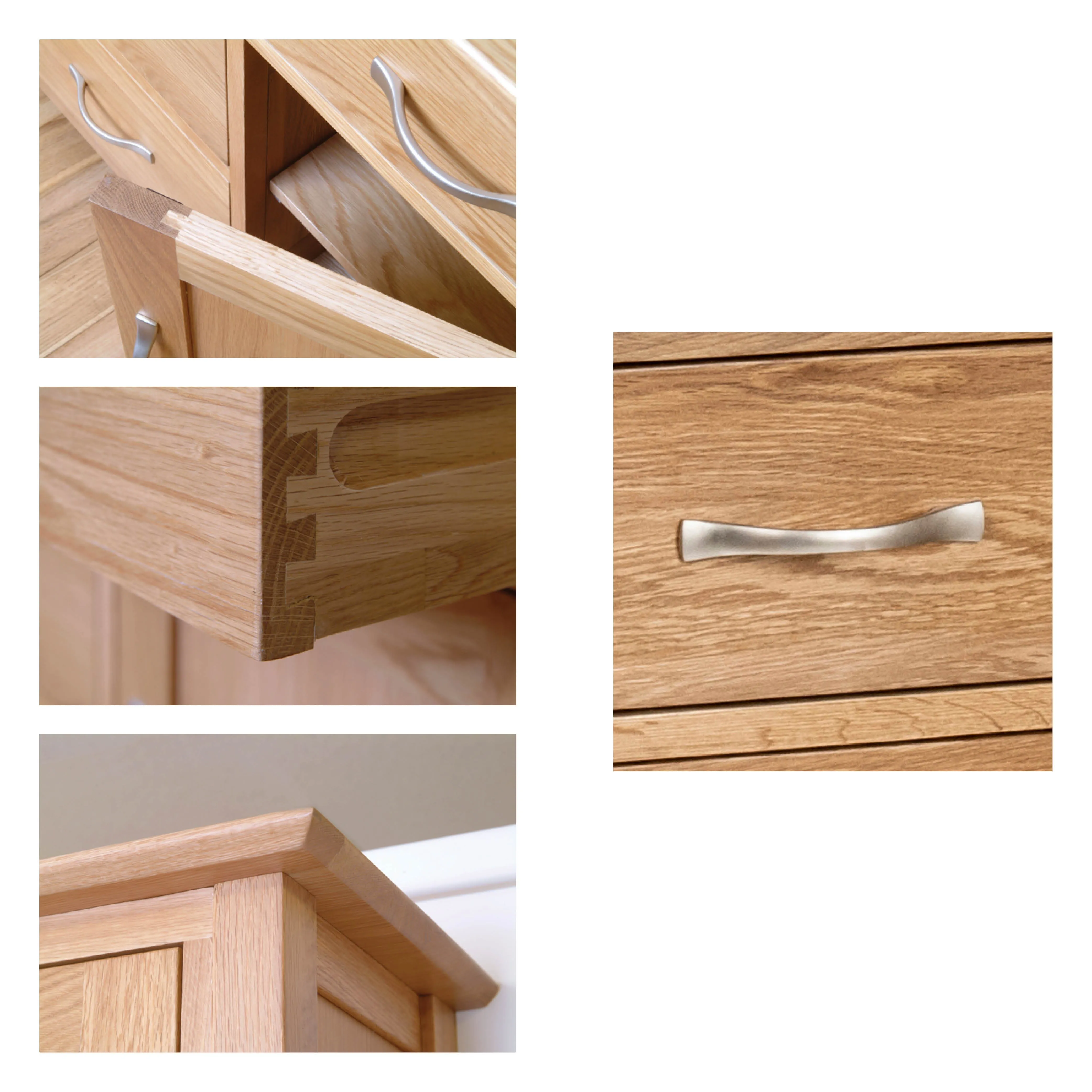 New Oxford Light Oak 3 Drawer High Bedside