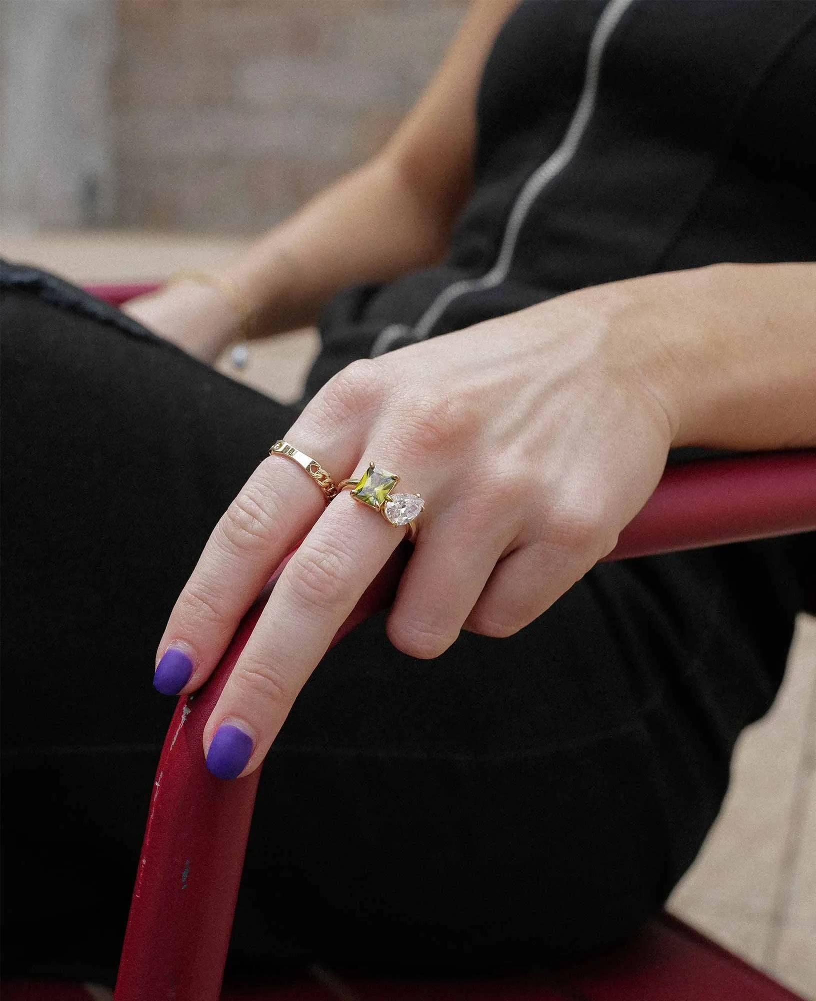 Nicole 14k Gold Chain Ring
