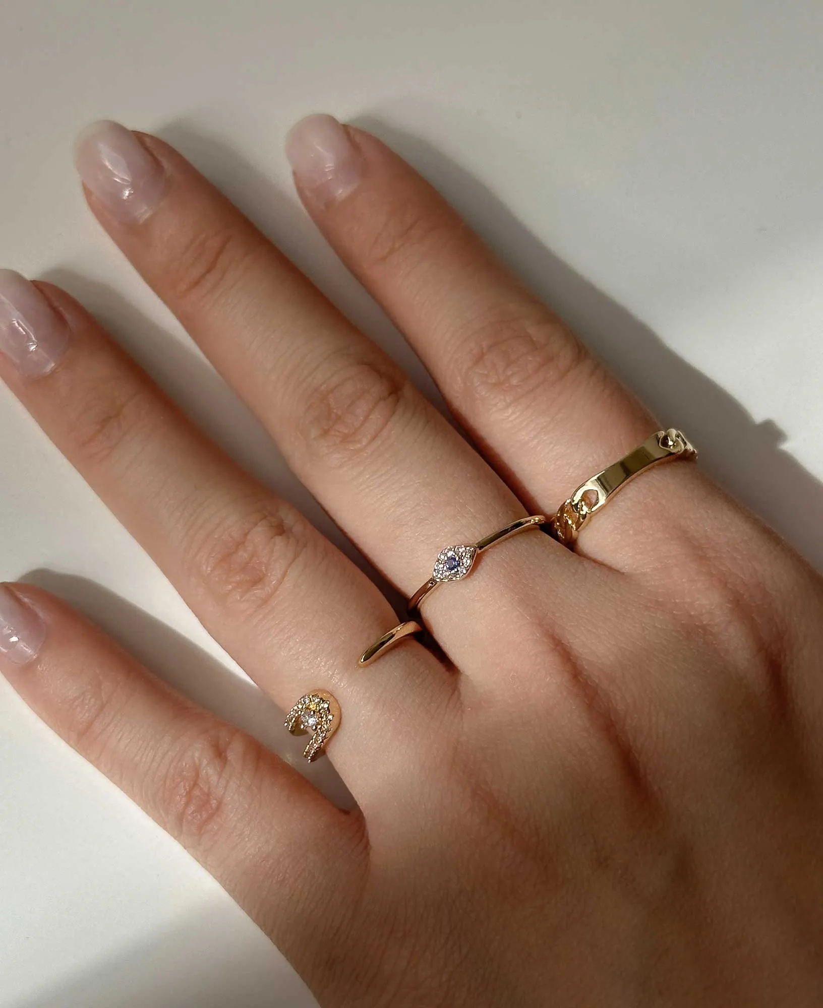 Nicole 14k Gold Chain Ring