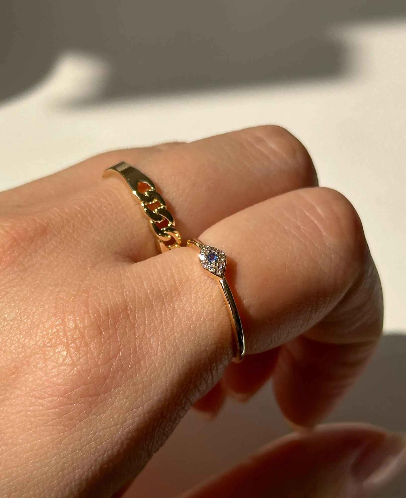 Nicole 14k Gold Chain Ring