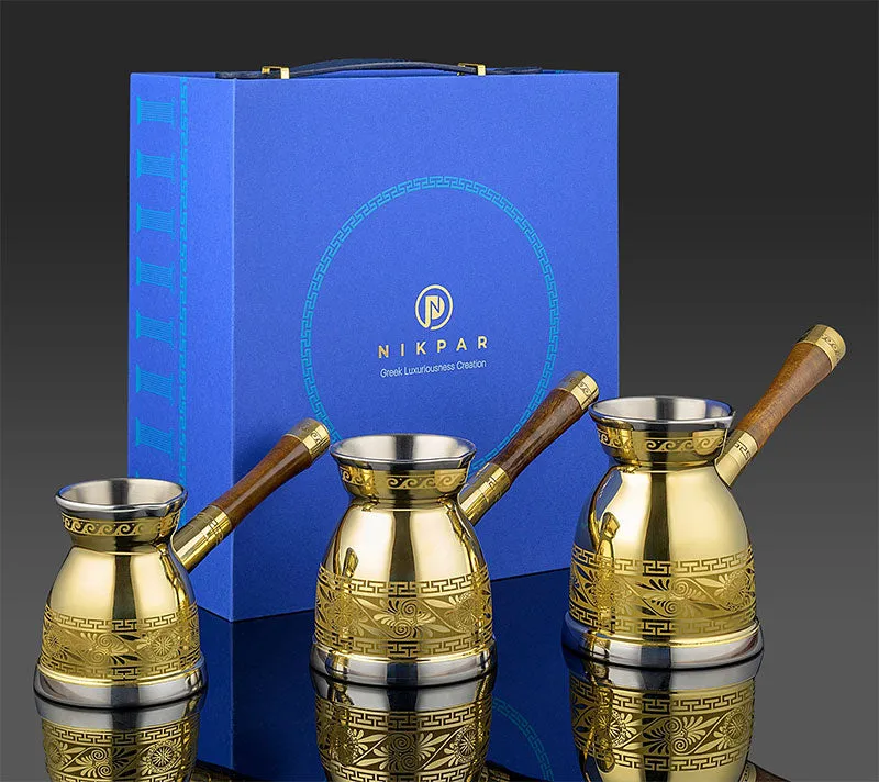 NIKPAR Luxury Greek Coffee Pot Macedonian Collection