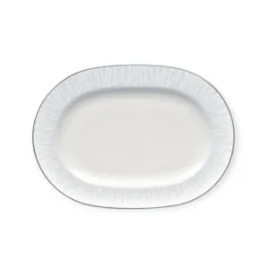 Noritake Glacier Platinum Oval Platter 40cm GLAC022