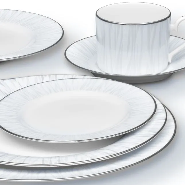 Noritake Glacier Platinum Oval Platter 40cm GLAC022