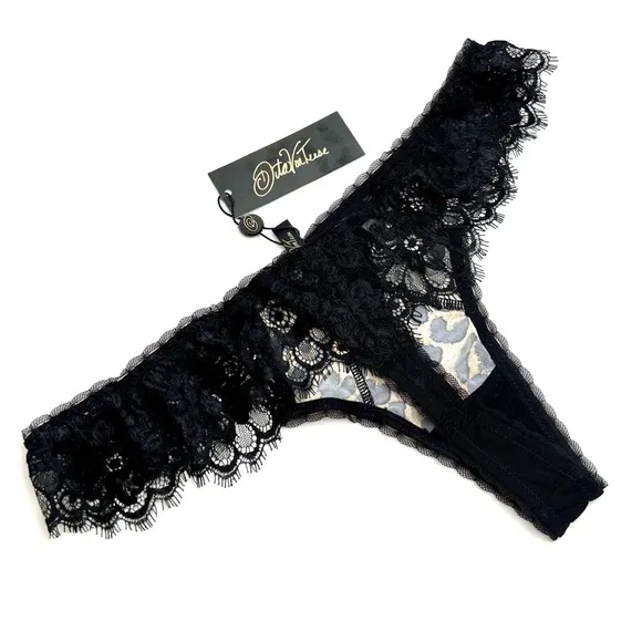 NWT DITA VON TEESE TULIP G-STRING ANIMAL PRINT LINGERIE PANTIE