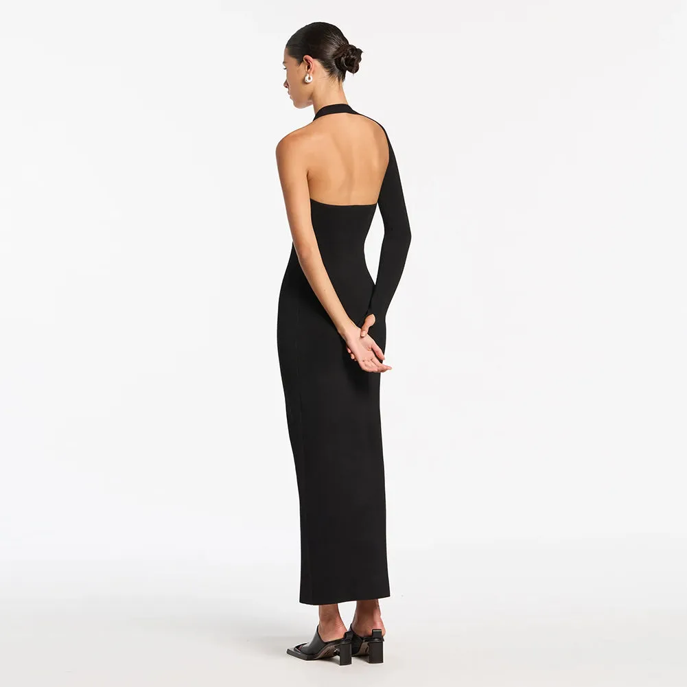 One Shoulder Long Sleeve Cut Out Maxi Dress BD2489