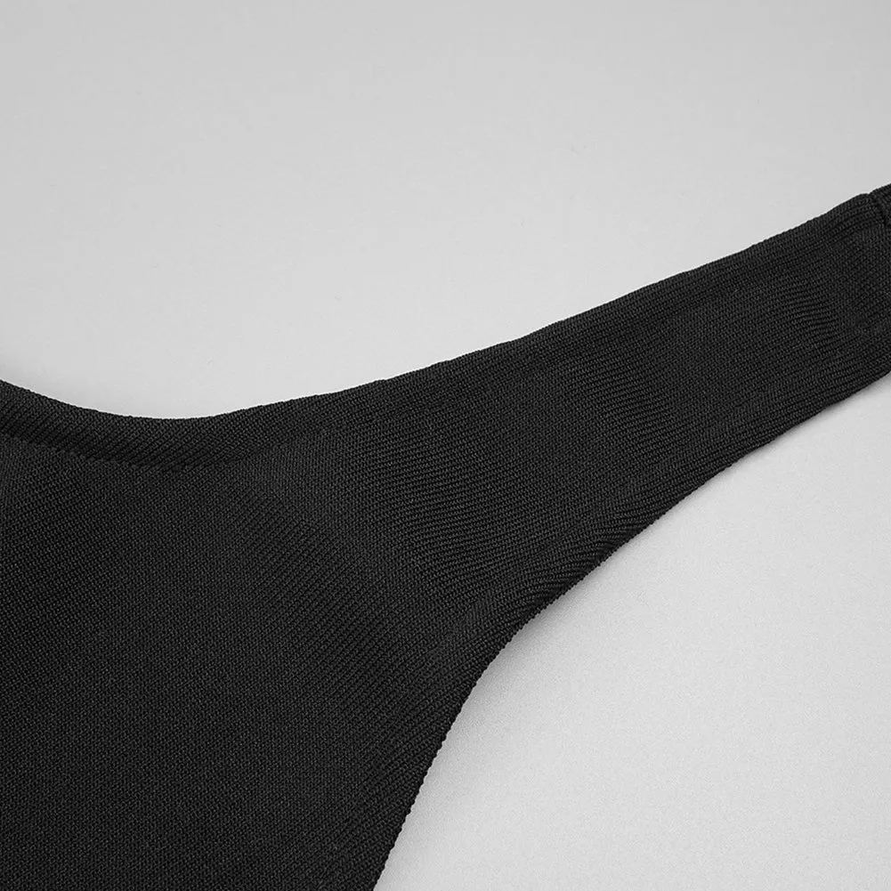 One Shoulder Long Sleeve Cut Out Maxi Dress BD2489