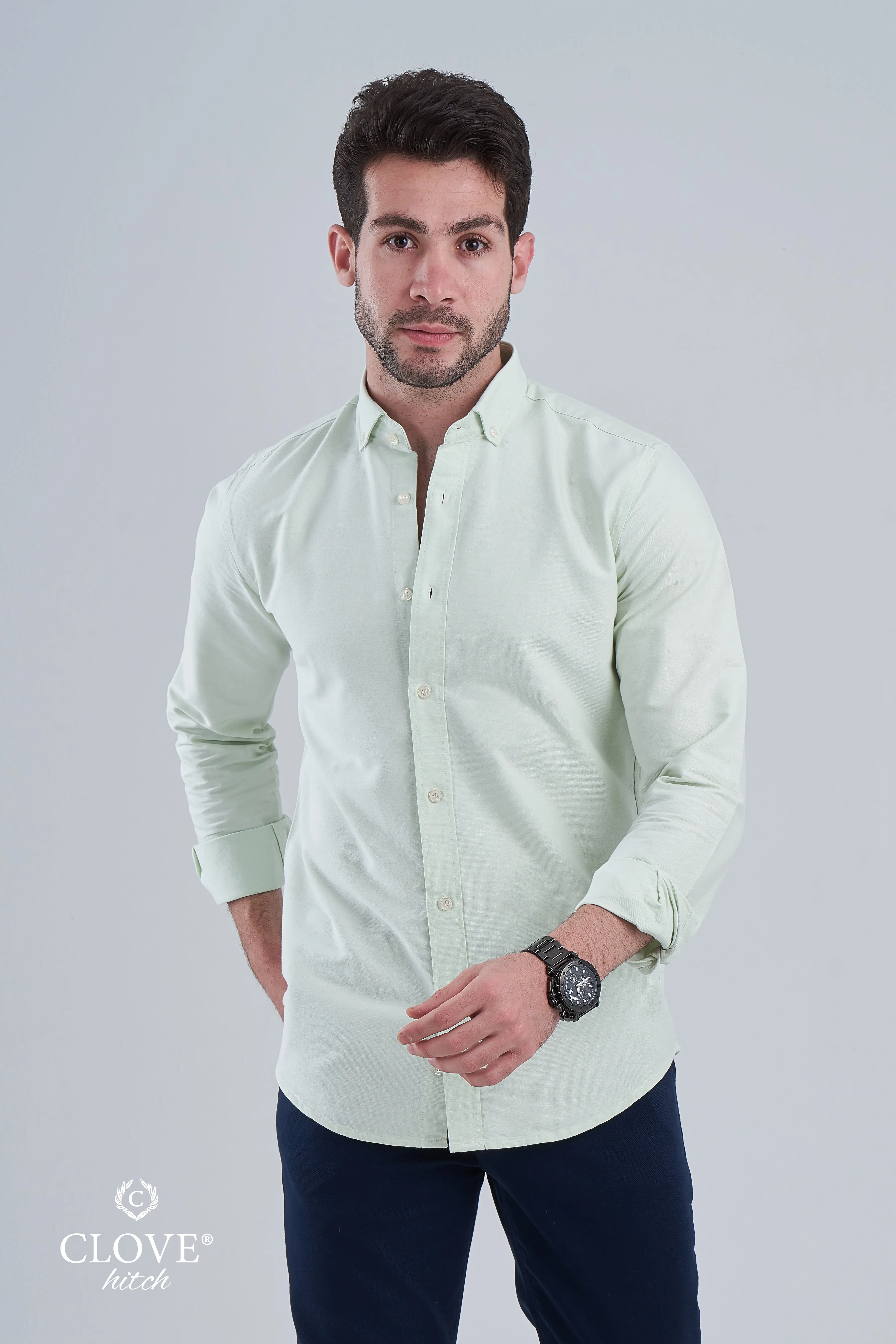 Oxford Cotton Shirt (No Pocket) - Apple