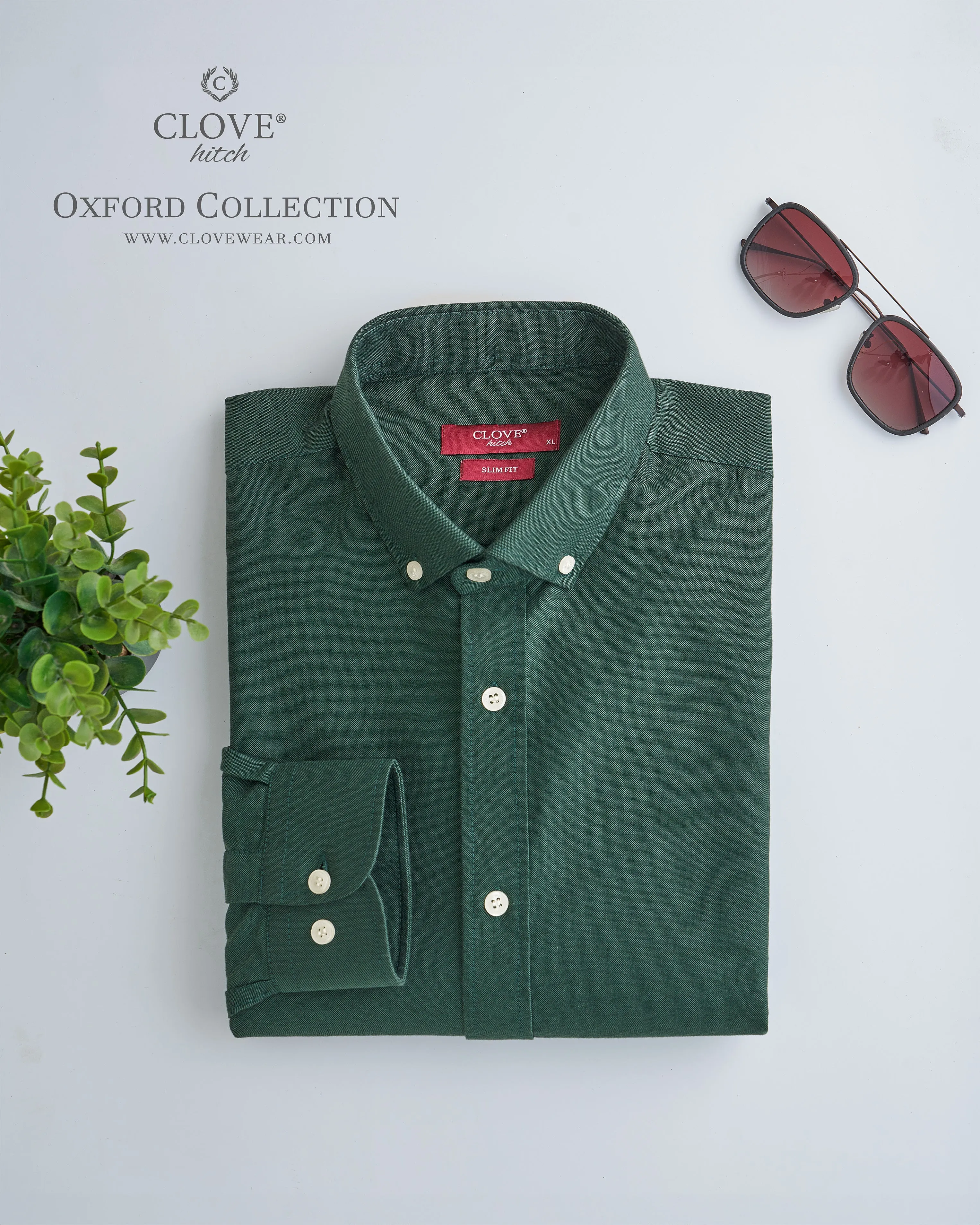 Oxford Cotton Shirt (No Pocket) - Olive