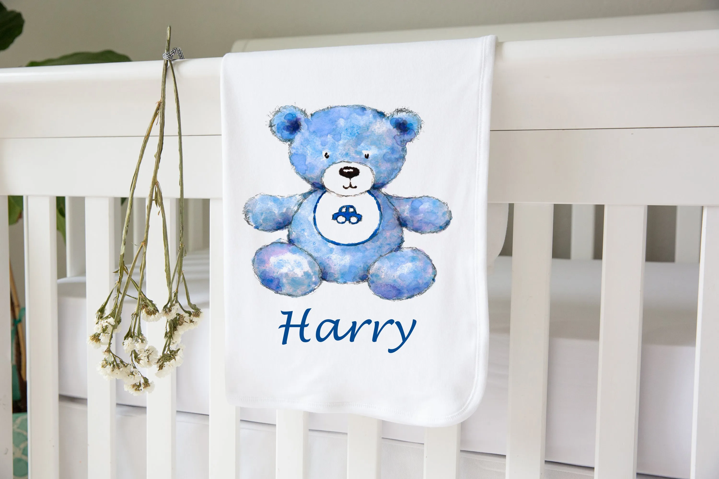 Personalised Baby Coming Home Outfit- Blue Teddy