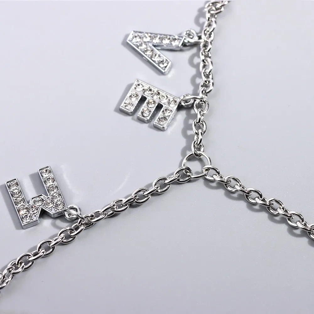 Personalized Crystal Letter G-String
