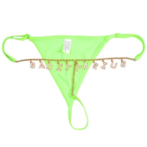 Personalized Crystal Letter G-String