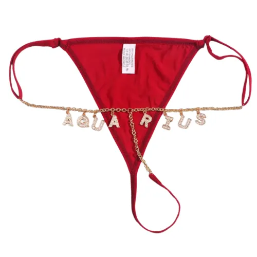 Personalized Crystal Letter G-String