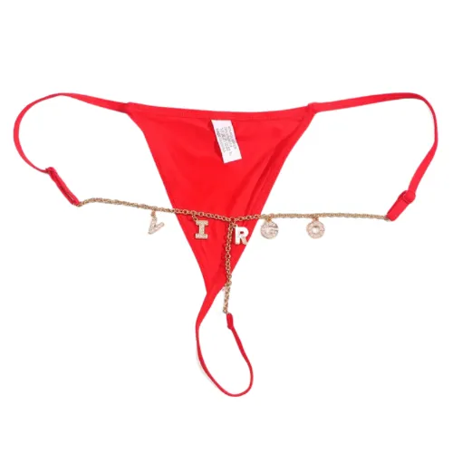 Personalized Crystal Letter G-String