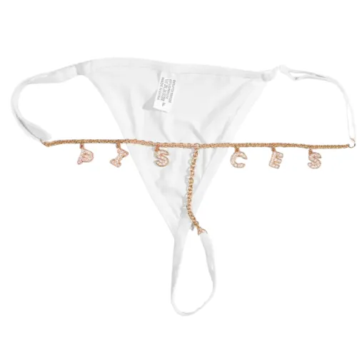 Personalized Crystal Letter G-String
