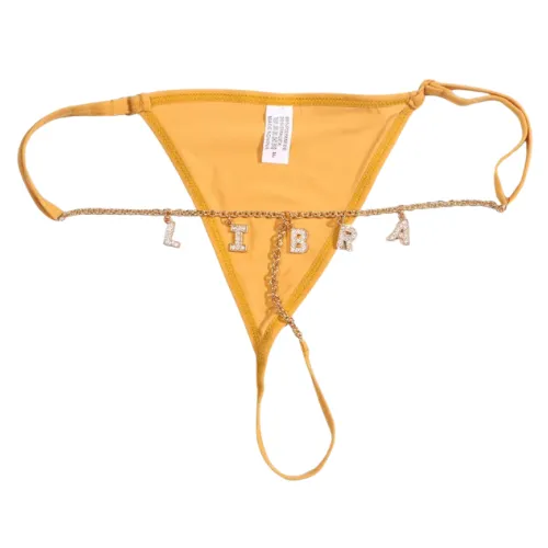 Personalized Crystal Letter G-String