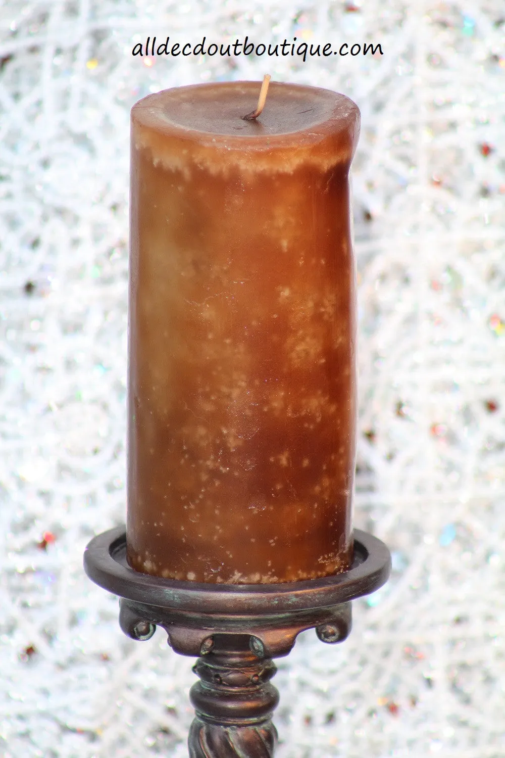 Pillar Candle | 3 x 6 Brown Multi Color Unscented
