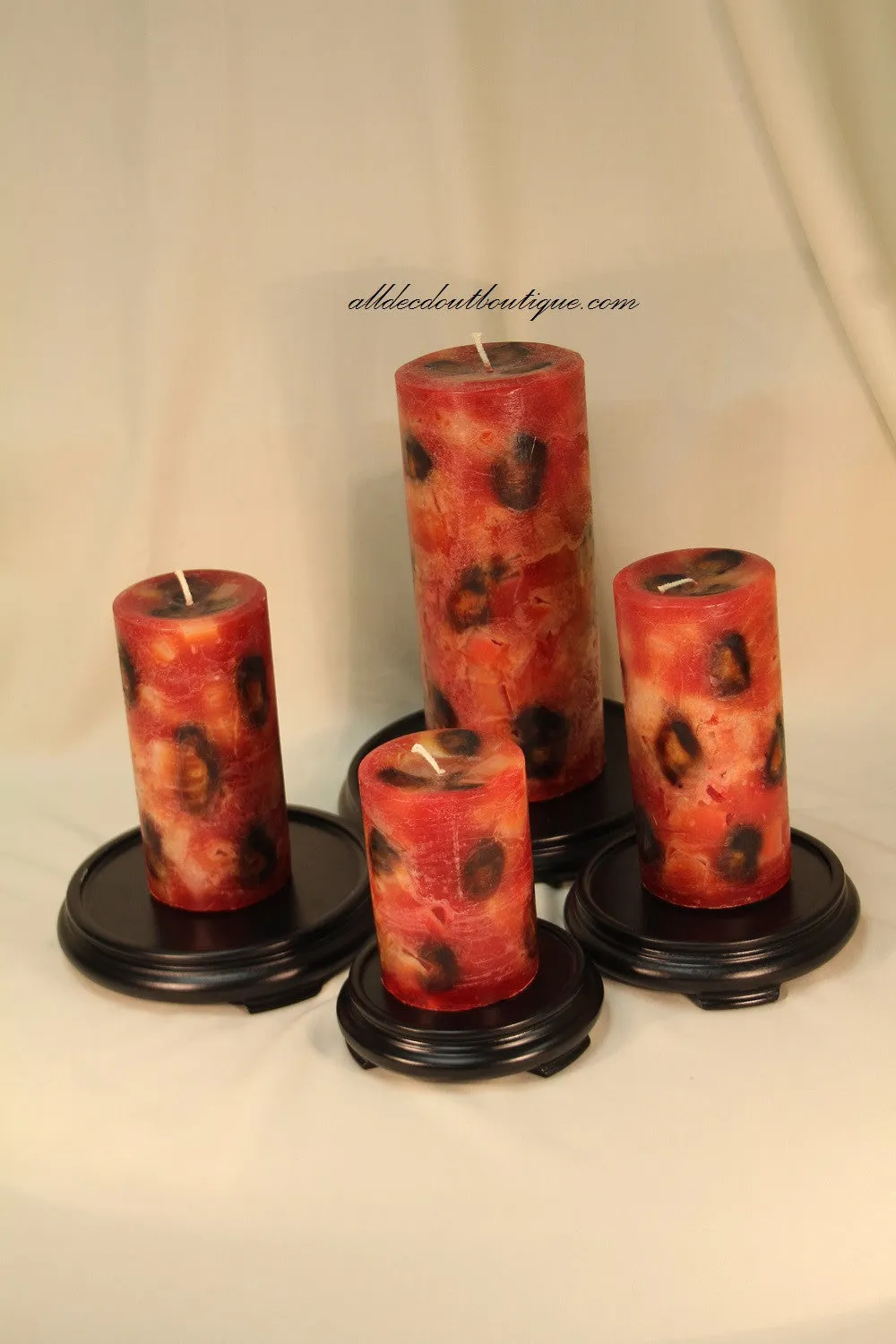 Pillar Candle Holder | 1" x 6" Round Wood
