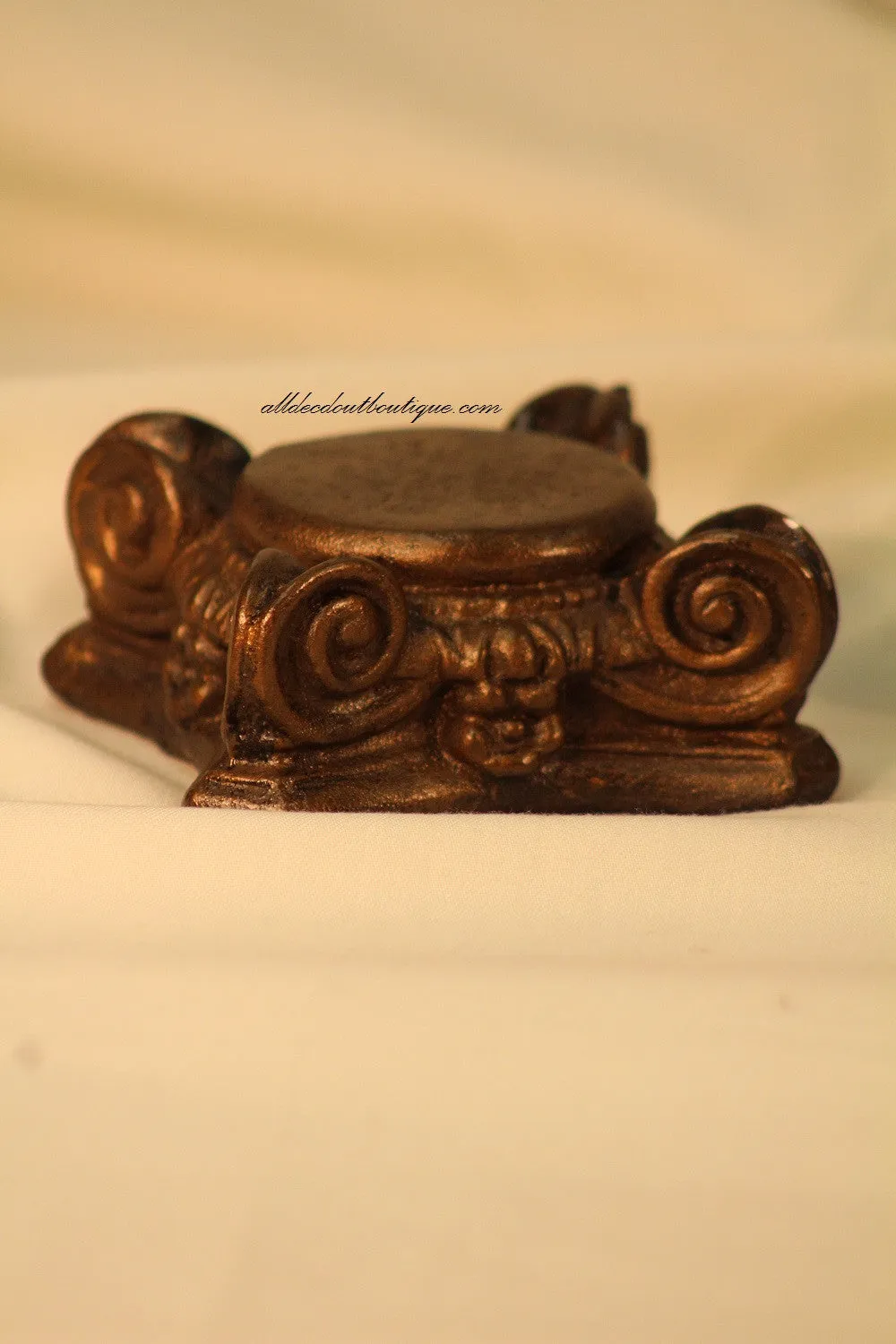 Pillar Candle Holder| 2" x 3" Ceramic Sandoval