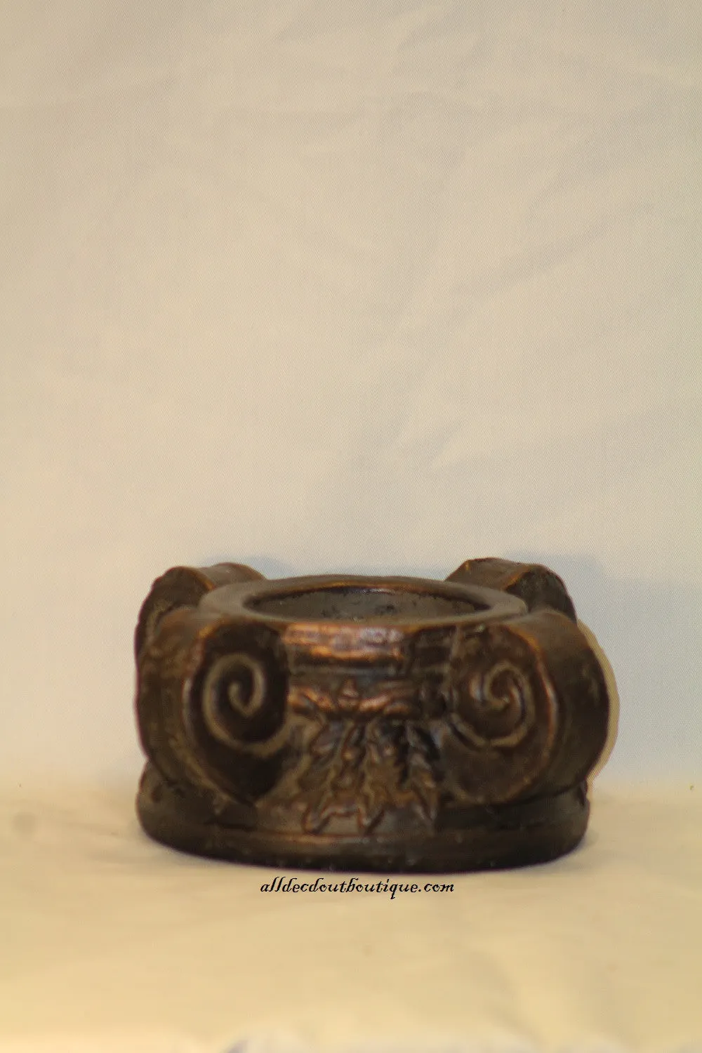 Pillar Candle Holder | 3"x 1/2" x 6" Ceramic Sandoval