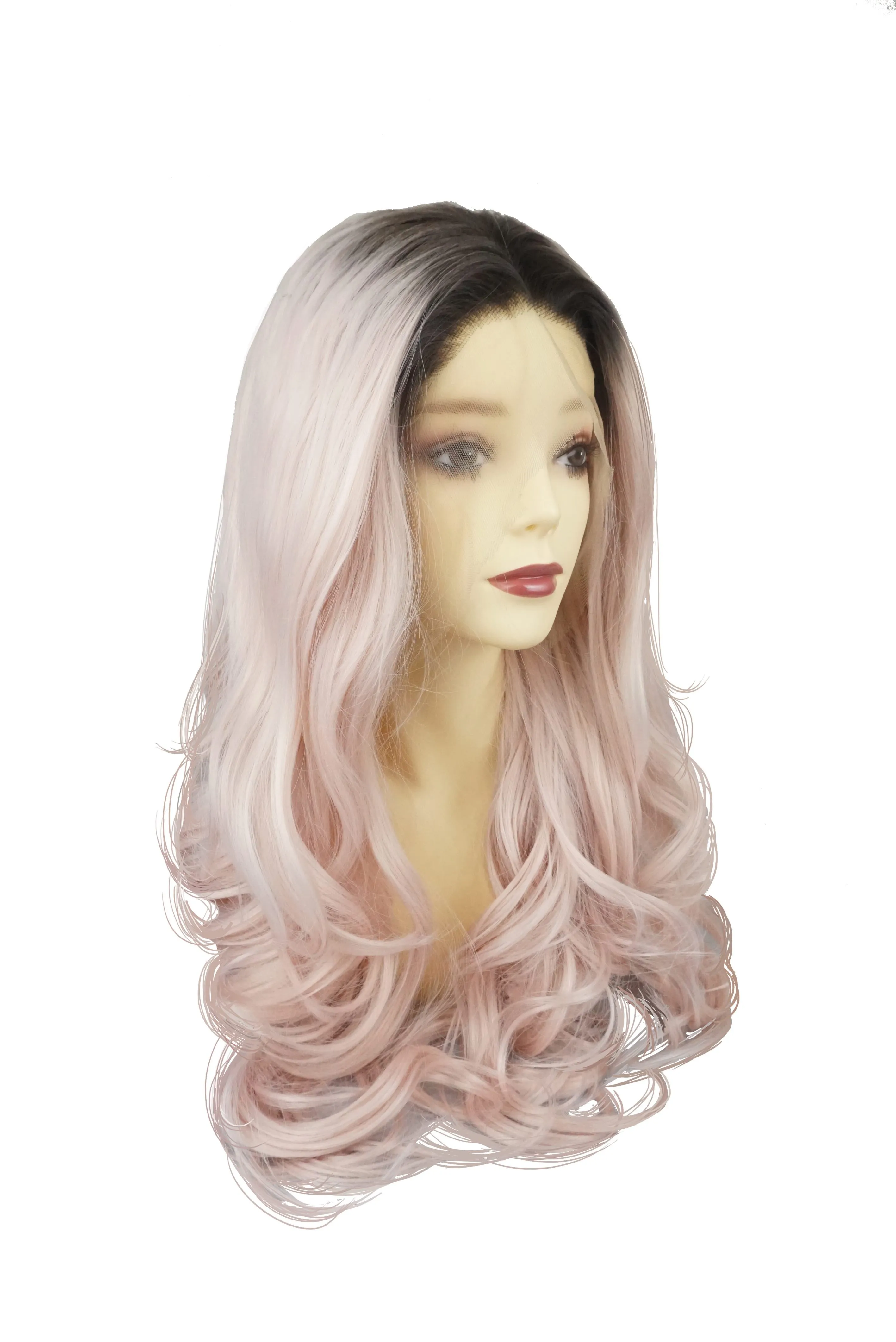 Pinkblack｜Synthetic Swiss Lace Front Wig