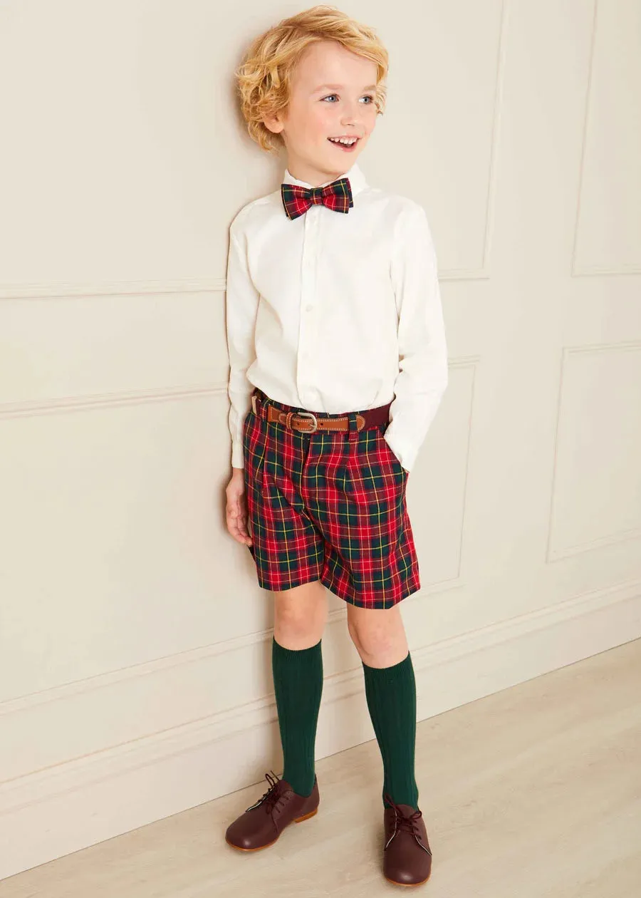 Polo Collar Long Sleeve Oxford Shirt in White (4-10yrs)