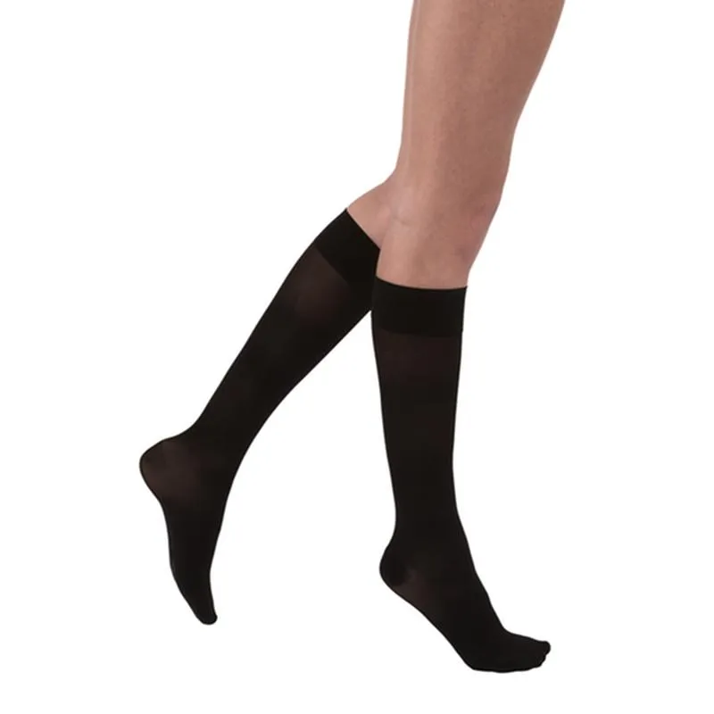 PR/1 JOBST ULTRASHEER WOMEN, KNEE HIGH, 20-30MMHG, LG, FULL CALF, CLASSIC BLACK, CLOSED TOE