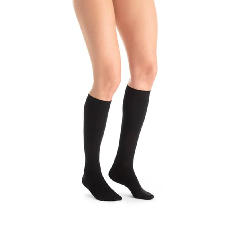 PR/1 JOBST ULTRASHEER WOMEN, KNEE HIGH, 20-30MMHG, LG, FULL CALF, CLASSIC BLACK, CLOSED TOE