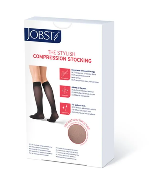 PR/1 JOBST ULTRASHEER WOMEN, KNEE HIGH, 20-30MMHG, SM, HONEY, CLOSED TOE