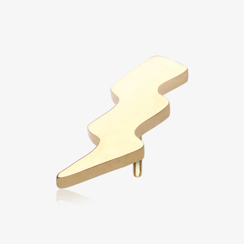 Pure24K Implant Grade Titanium OneFit Threadless Electro Lightning Bolt Top Part