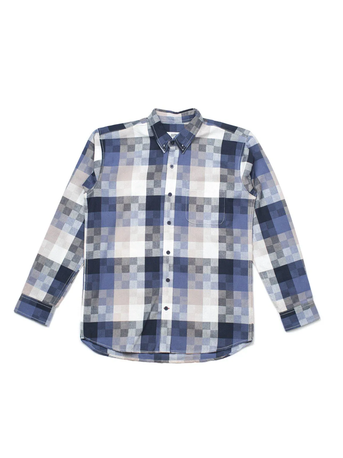 Qutn Button Down LS Crazy Square Oxford