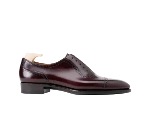 Raj Singhs Burgundy Adelaide Oxford Shoes – Handcrafted Italian Leather Elegance