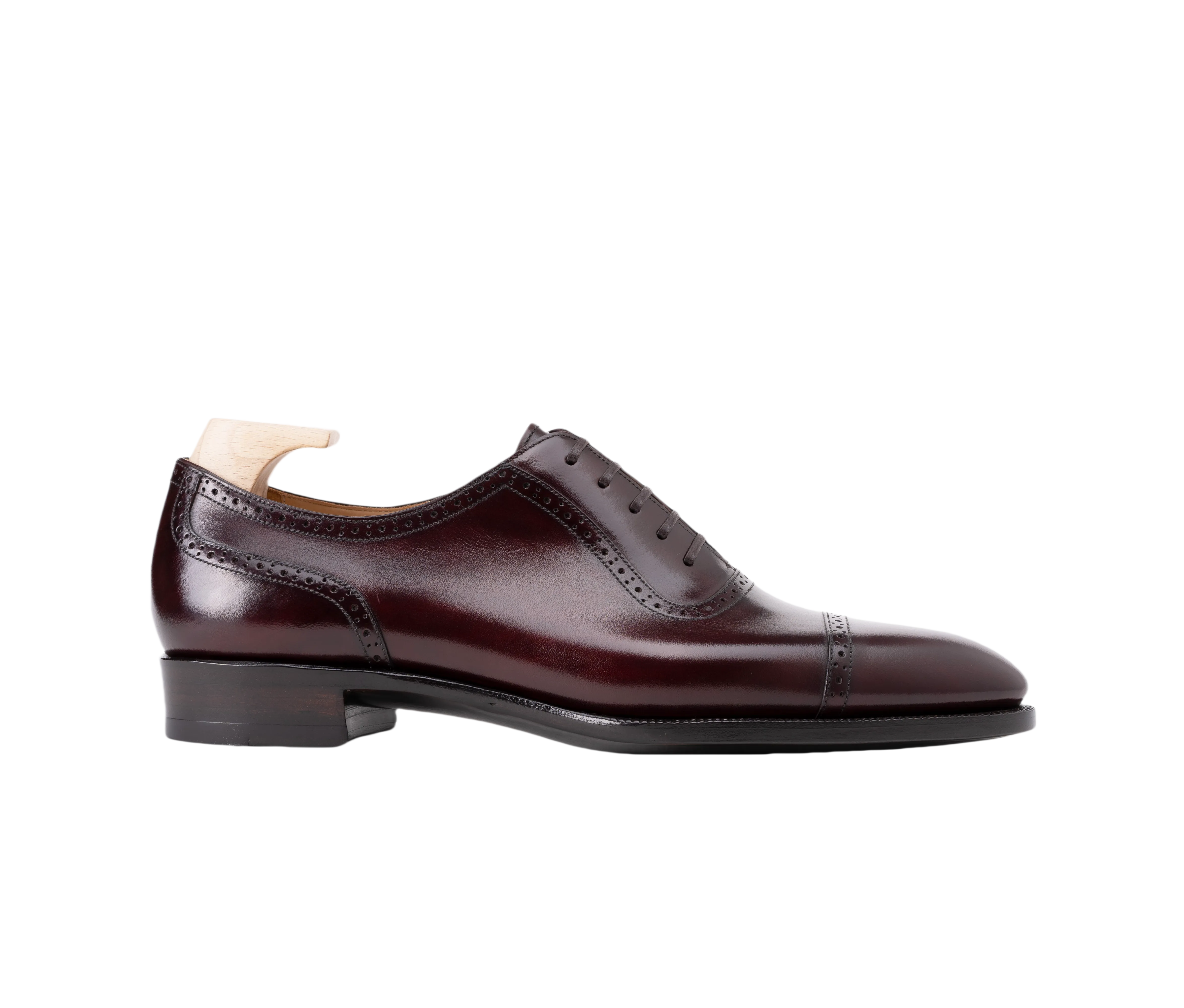 Raj Singhs Burgundy Adelaide Oxford Shoes – Handcrafted Italian Leather Elegance