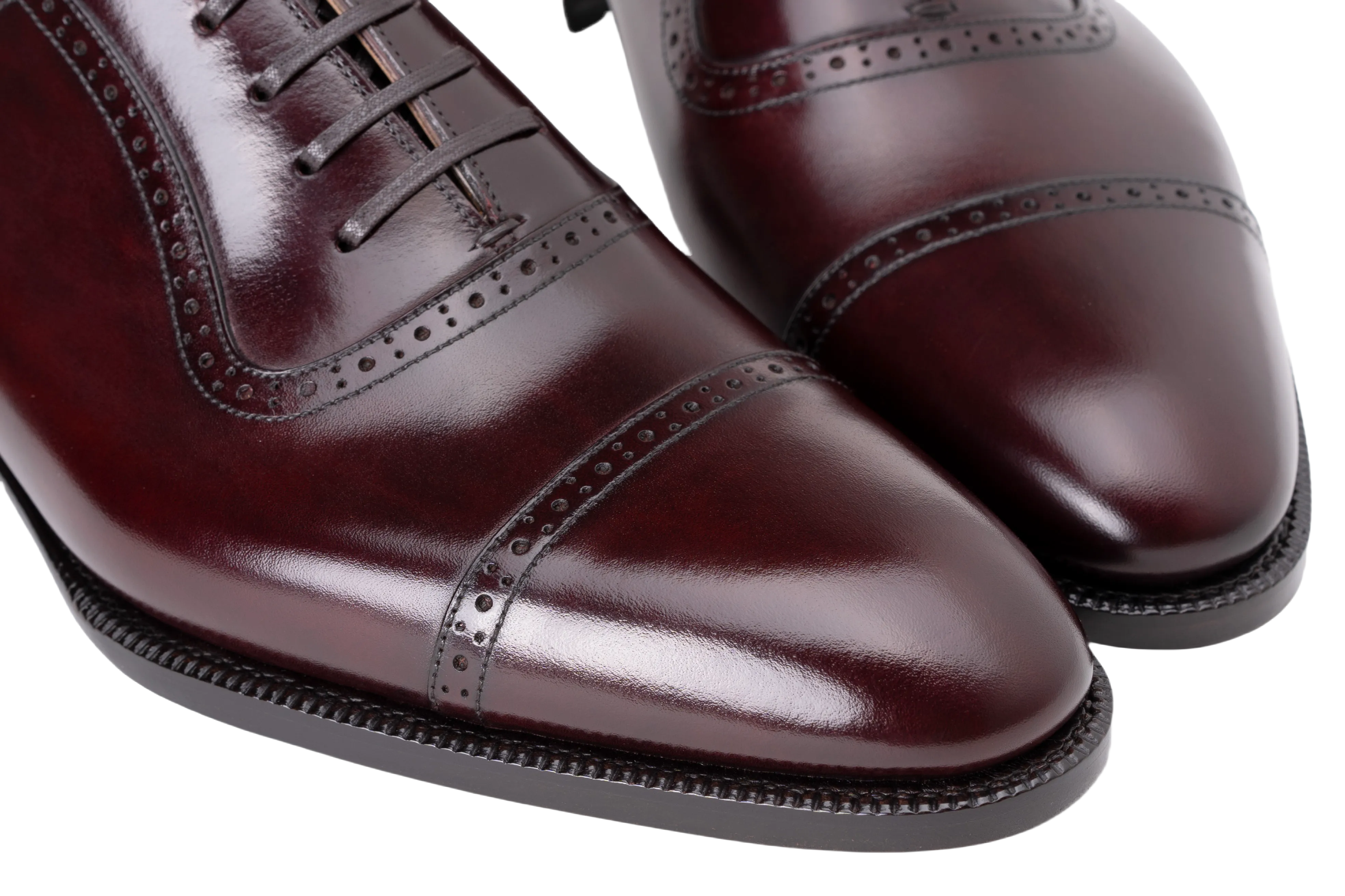 Raj Singhs Burgundy Adelaide Oxford Shoes – Handcrafted Italian Leather Elegance