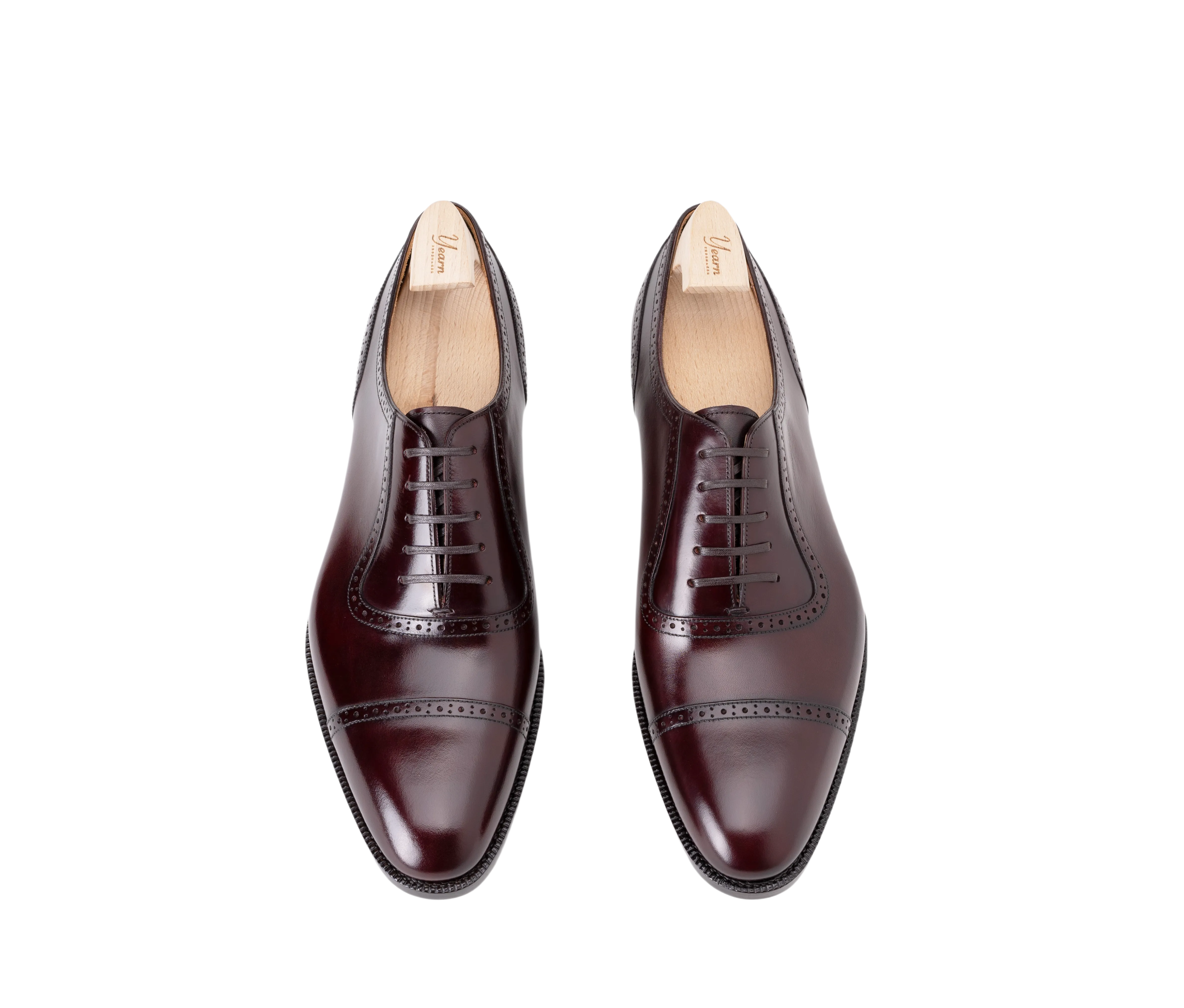 Raj Singhs Burgundy Adelaide Oxford Shoes – Handcrafted Italian Leather Elegance