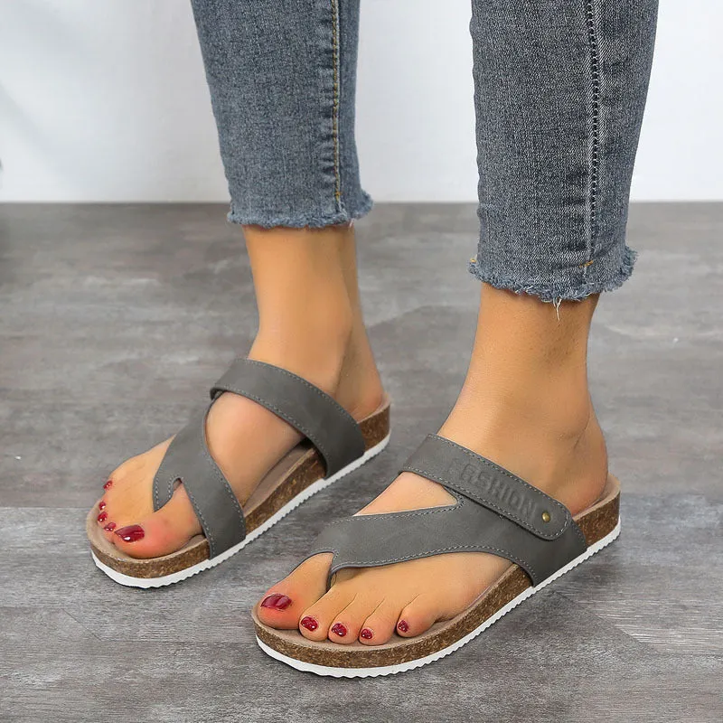 Ring Toe Thick-Sole Flip-Flop Sandals
