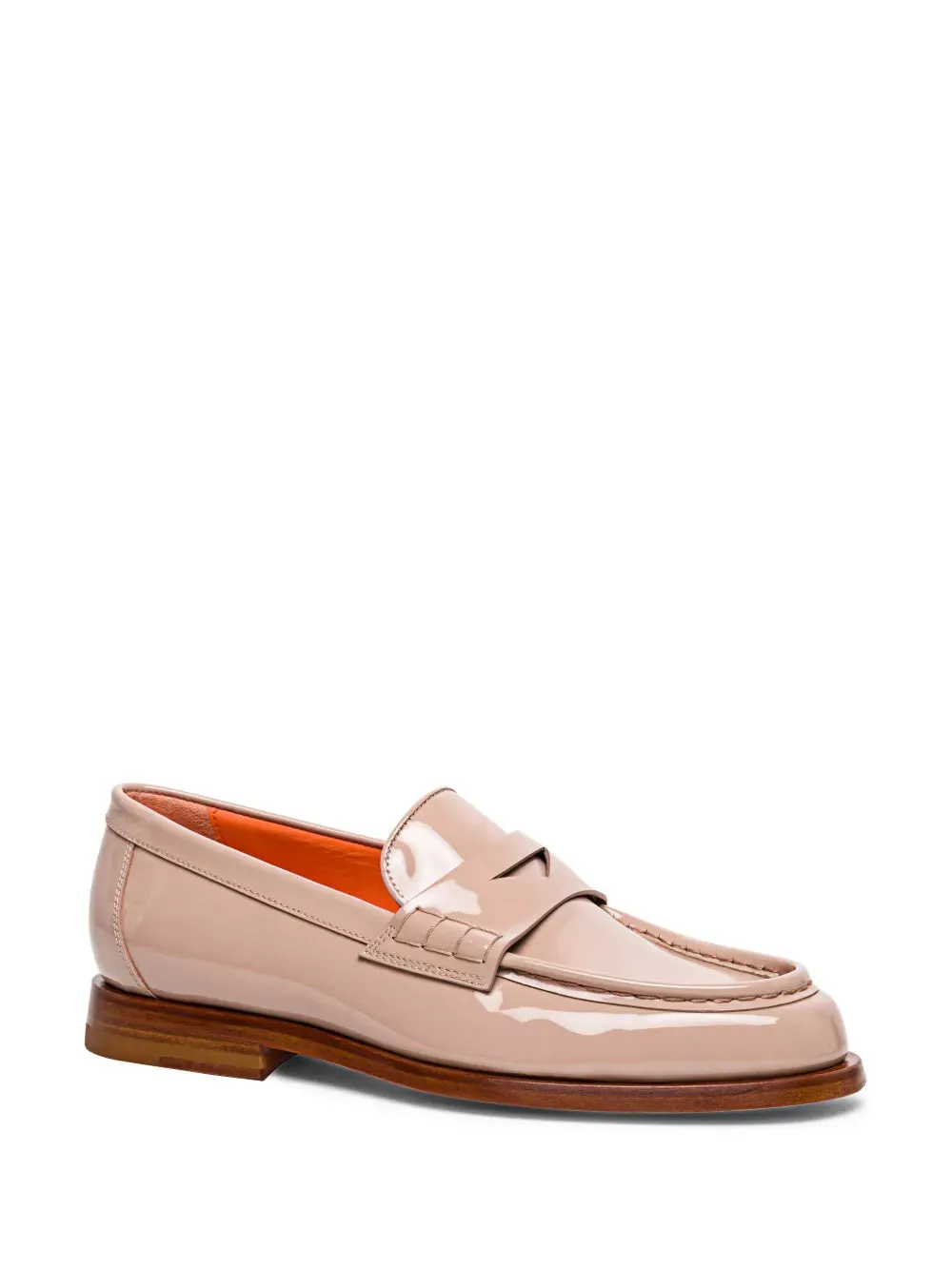 Santoni leather penny loafers
