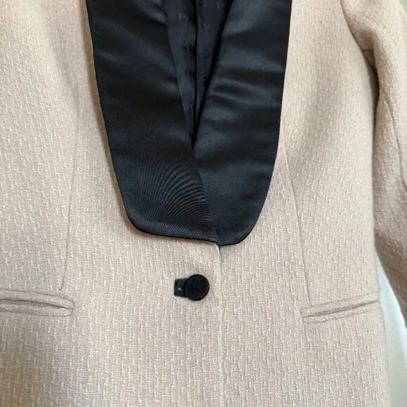 Scotch &amp; Soda Maison Scotch Cream White Wool Tuxedo Blazer XS women
