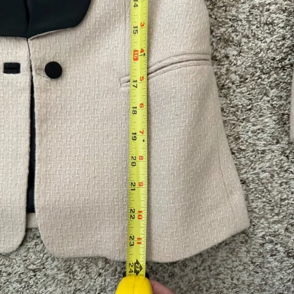 Scotch &amp; Soda Maison Scotch Cream White Wool Tuxedo Blazer XS women
