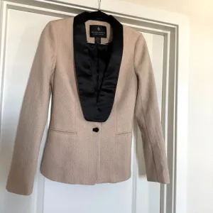 Scotch &amp; Soda Maison Scotch Cream White Wool Tuxedo Blazer XS women